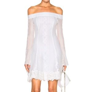 NEW NICHOLAS White Lace Fitted Dress - Size 4